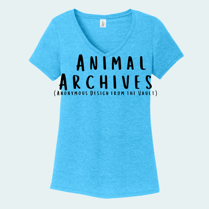 Animal Archives (Anonymous Design from the Vault) Women's V-Neck Tee
