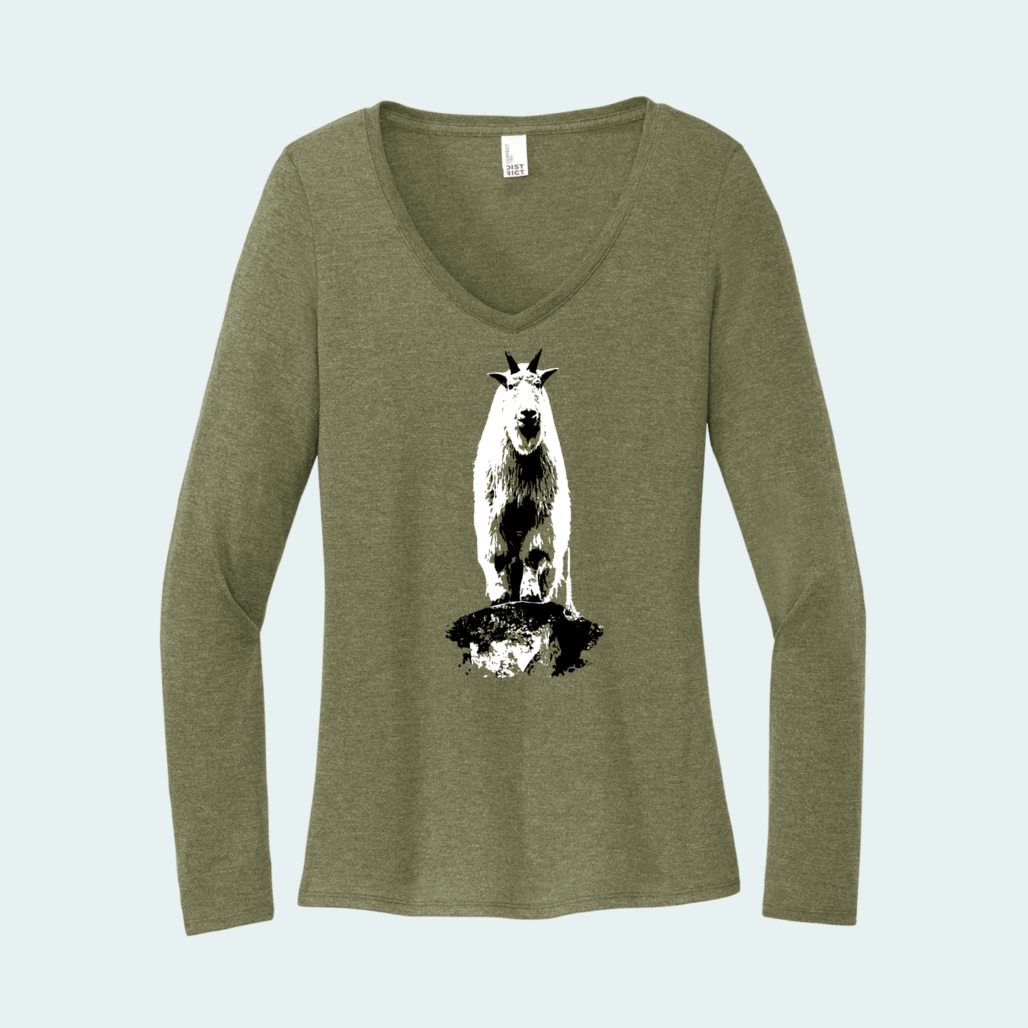 Mountain Goat (Limited Edition for December) Women's Long Sleeve V-Neck Tee