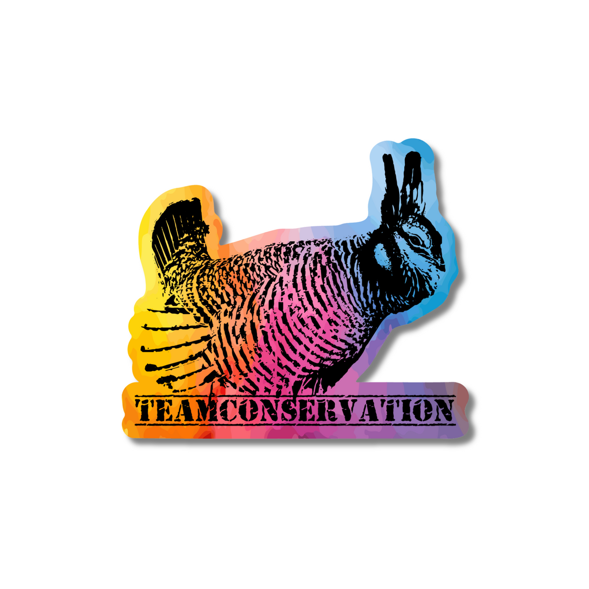 Prairie Chicken Icon Prairie Chicken Team Conservation - Sticker – Animals Anonymous Apparel