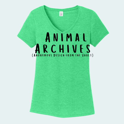 Animal Archives (Anonymous Design from the Vault) Women's V-Neck Tee