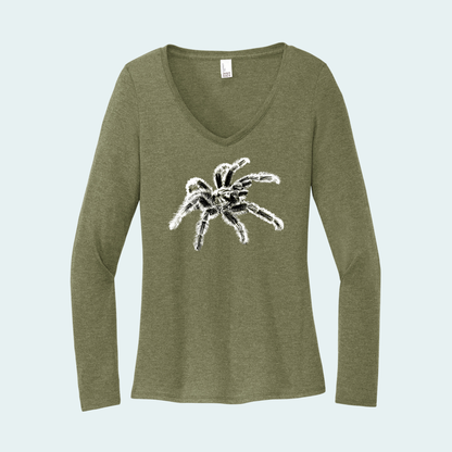 Tarantula (Limited Edition for December) Women's Long Sleeve V-Neck Tee