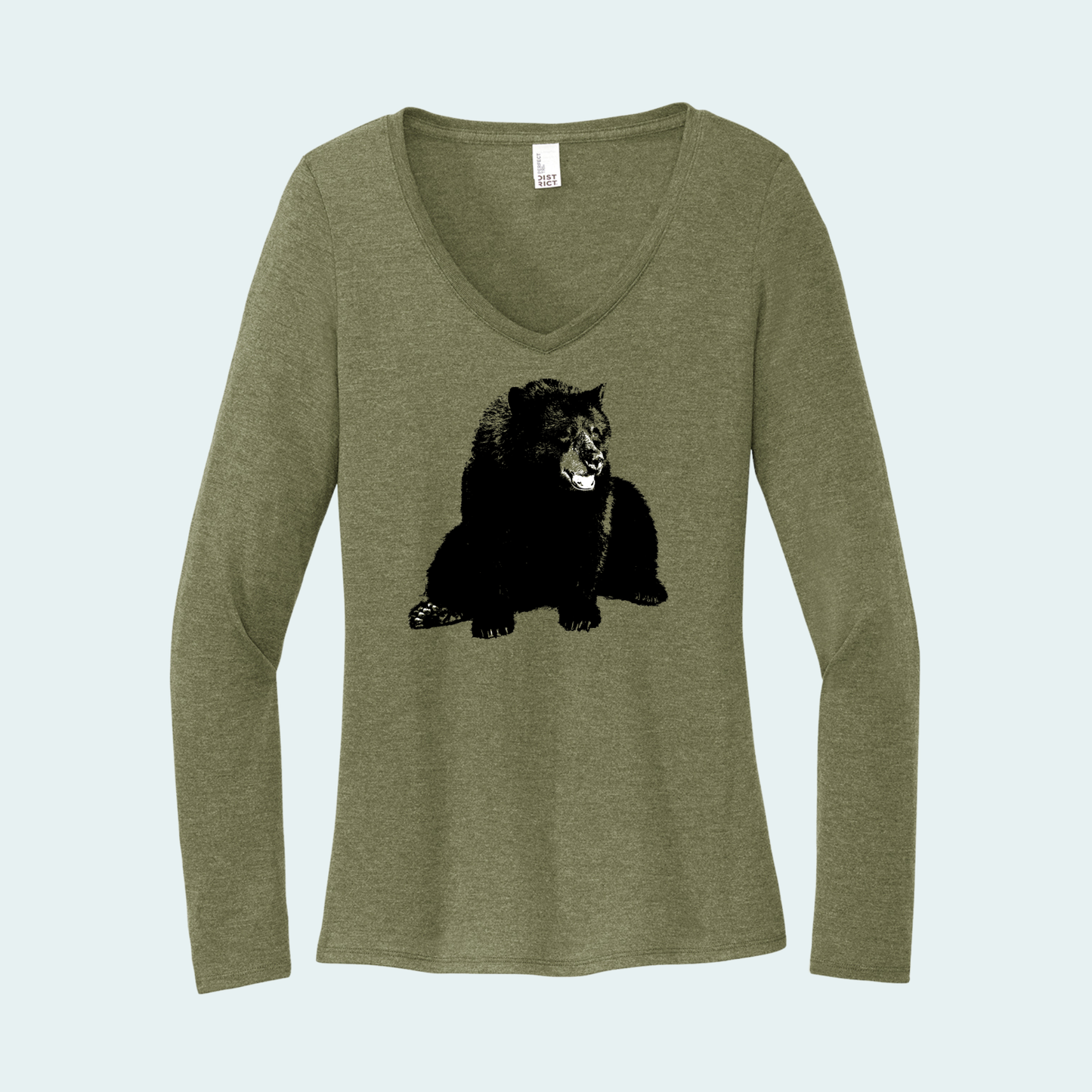 Black Bear (Limited Edition for December) Women's Long Sleeve V-Neck Tee