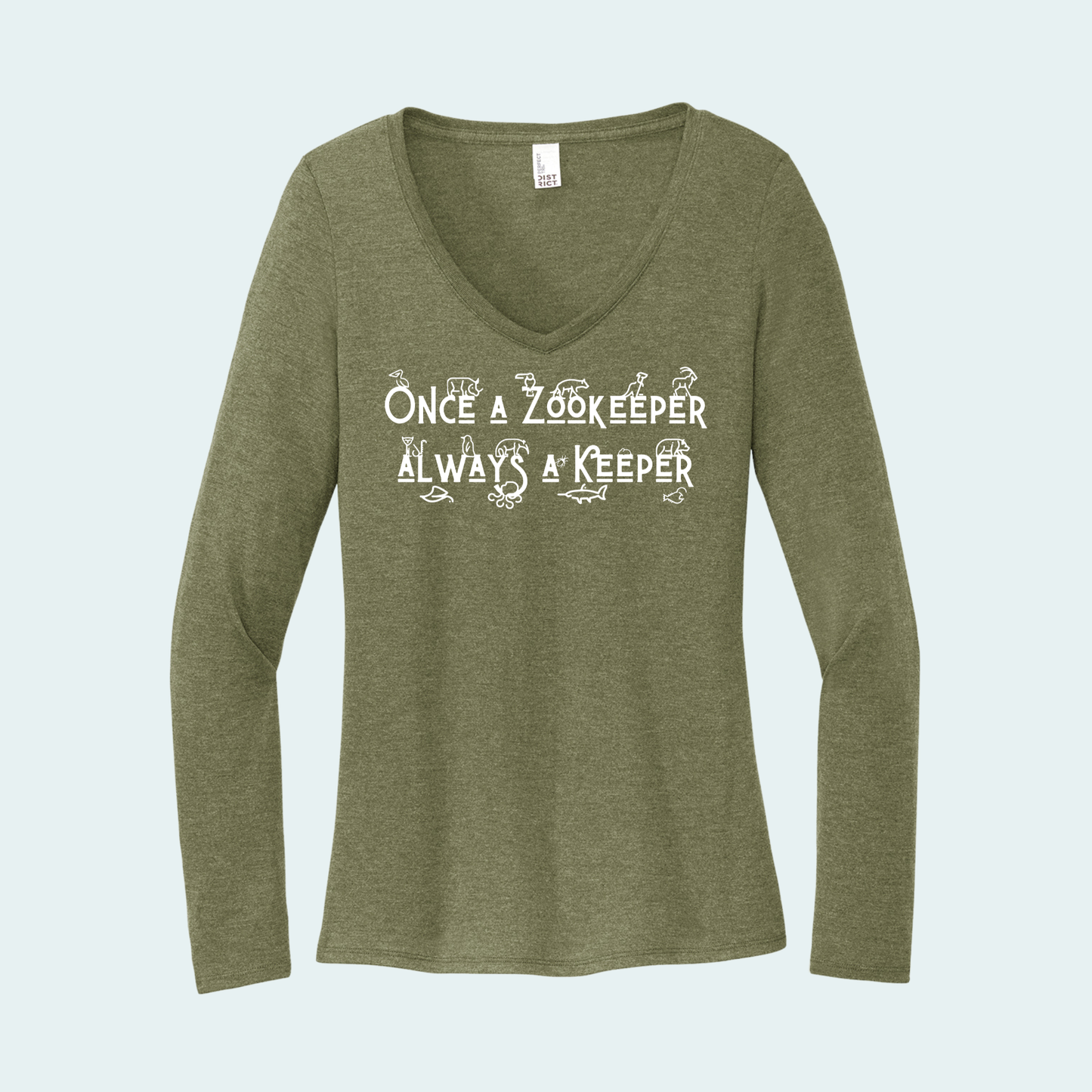 Once a Zookeeper Always a Keeper (Limited Edition for December) Women's Long Sleeve V-Neck Tee