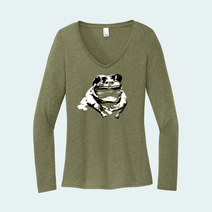Splendid Tree Frog (Limited Edition for December) Women's Long Sleeve V-Neck Tee