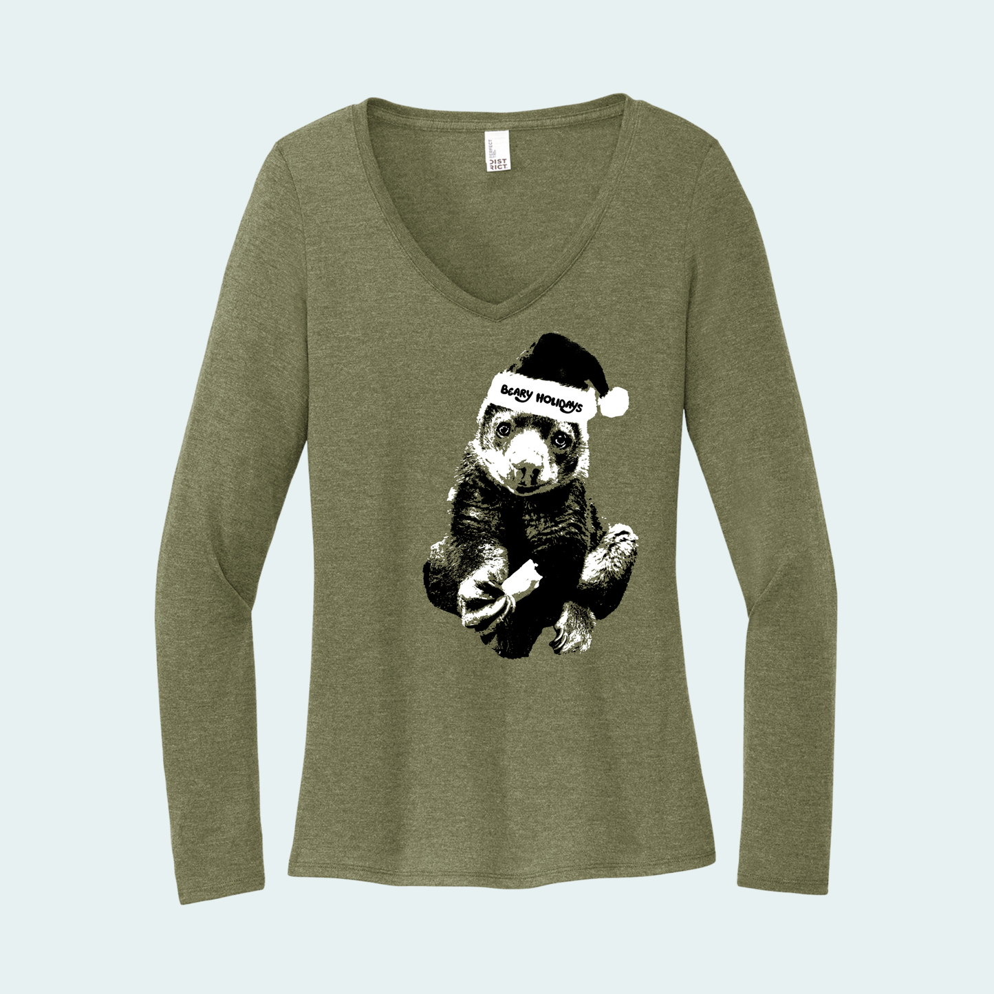 Bear Cuscus (Fundraiser for Memphis AAZK) (Limited Edition for December) Women's Long Sleeve V-Neck Tee