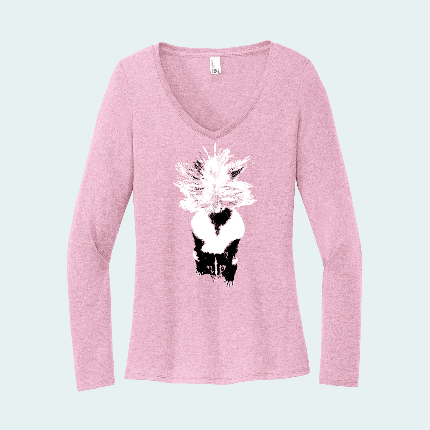 Striped Skunk (Limited Edition for December) Women's Long Sleeve V-Neck Tee