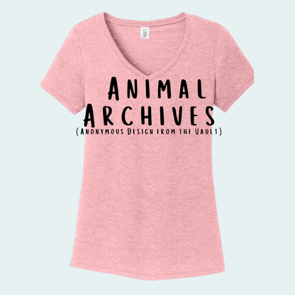 Animal Archives (Anonymous Design from the Vault) Women's V-Neck Tee
