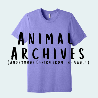 Animal Archives (Anonymous Design from the Vault) Unisex Tee