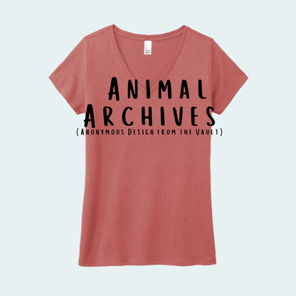 Animal Archives (Anonymous Design from the Vault) Women's V-Neck Tee