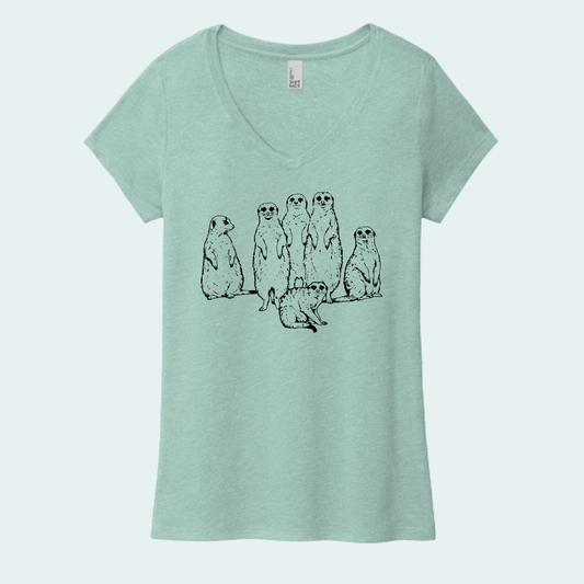 Meerkat Mob (Limited Edition for July) Women's V-Neck Tee