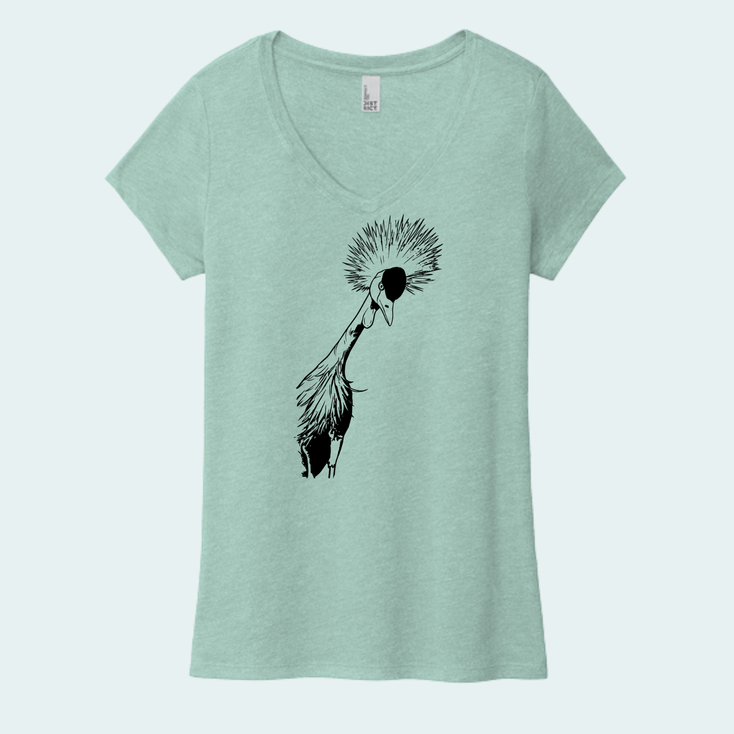 Grey Crowned Crane (Limited Edition for July) Women's V-Neck Tee