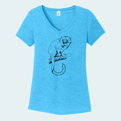 Golden Lion Tamarin (Limited Edition for July) Women's V-Neck Tee