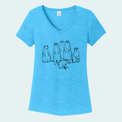 Meerkat Mob (Limited Edition for July) Women's V-Neck Tee