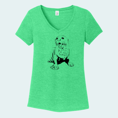 Giant River Otter (Limited Edition for July) Women's V-Neck Tee