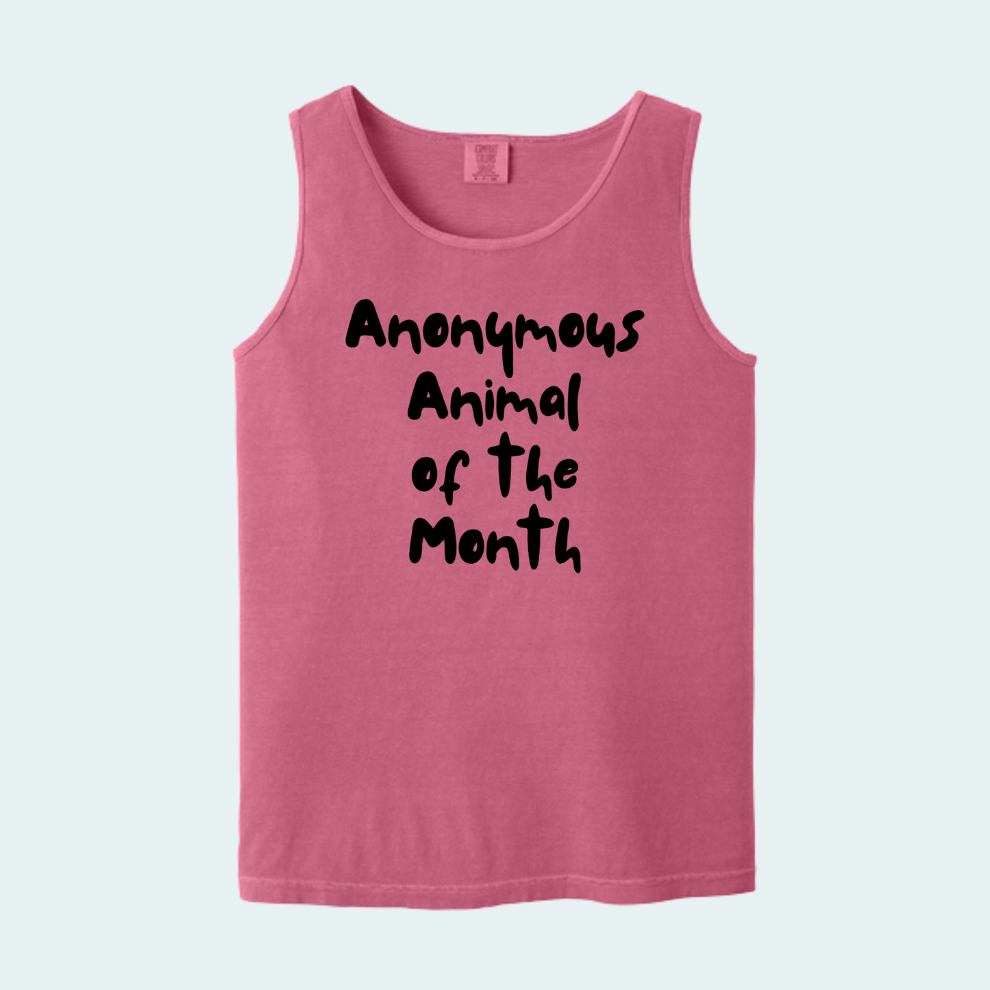 Anonymous Animal of the Month Unisex Comfort Color Tank
