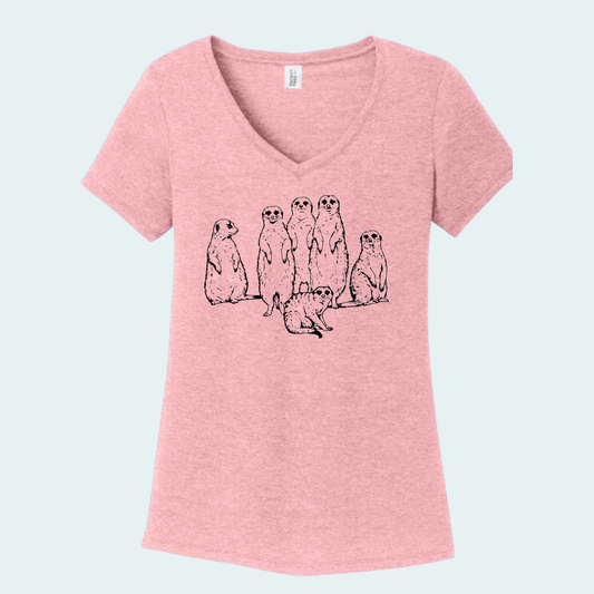 Meerkat Mob (Limited Edition for July) Women's V-Neck Tee