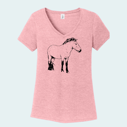Przewalski's Horse (Limited Edition for July) Women's V-Neck Tee