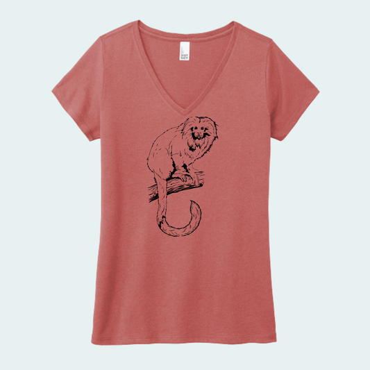 Golden Lion Tamarin (Limited Edition for July) Women's V-Neck Tee