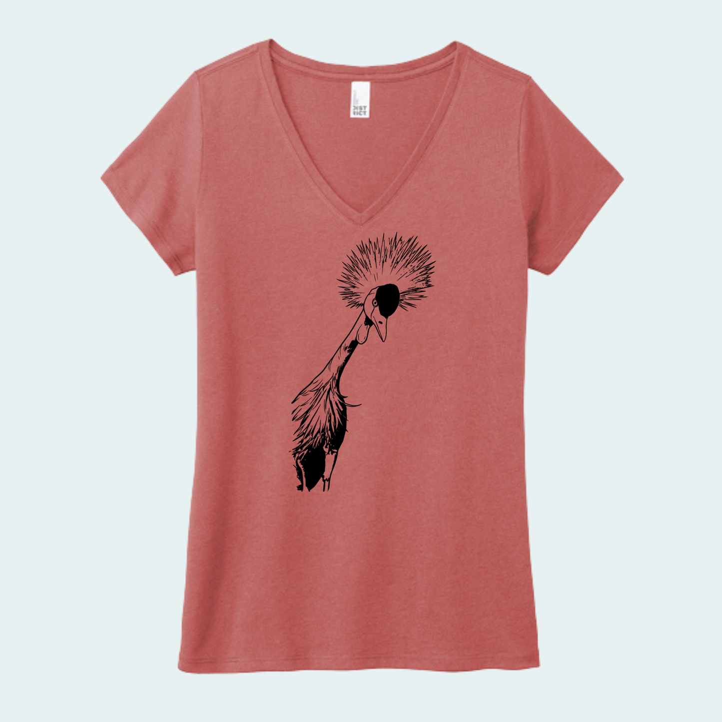 Grey Crowned Crane (Limited Edition for July) Women's V-Neck Tee