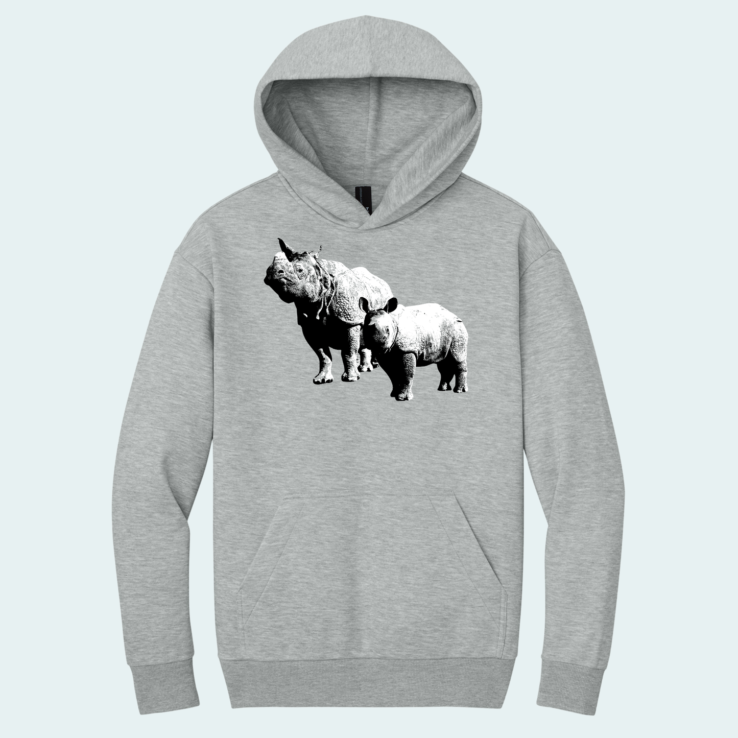 Rhino with Baby (Limited Edition for January) Heavy Hoodie