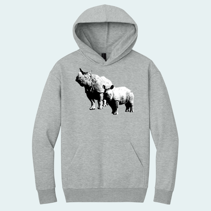 Rhino with Baby (Limited Edition for January) Heavy Hoodie