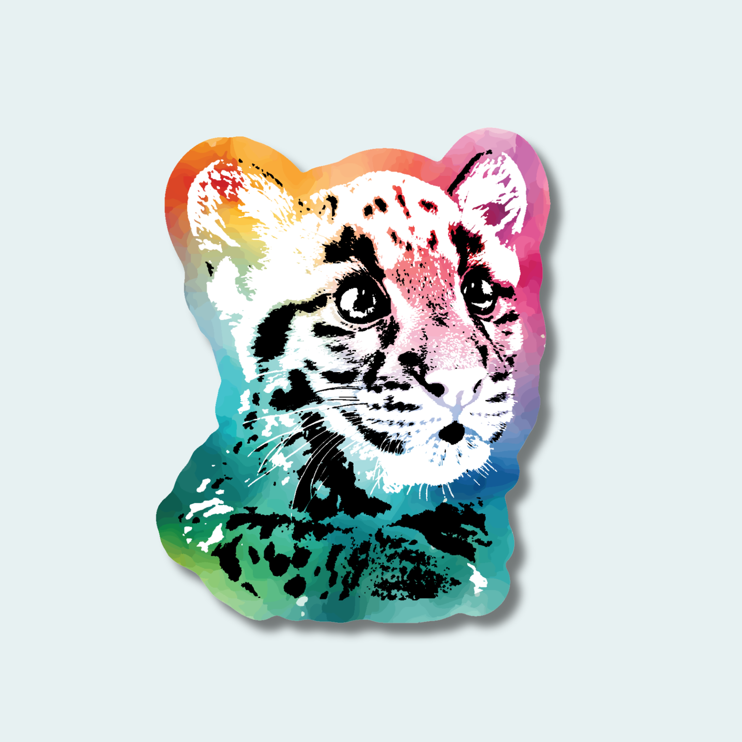 Clouded Leopard Cub (Limited Edition for January) 4in Sticker