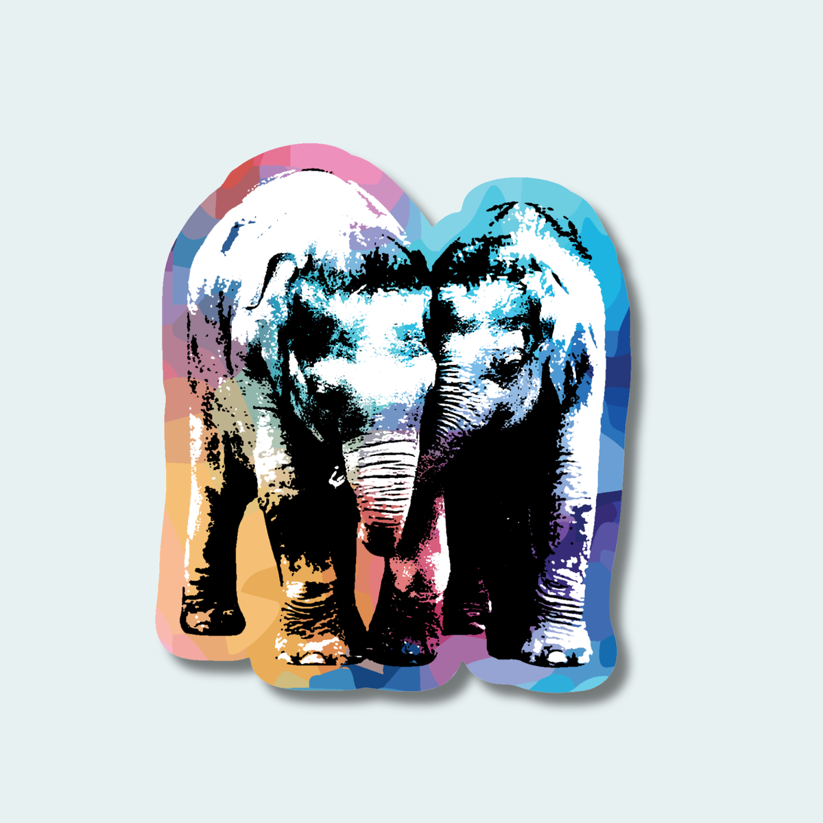 Ios Elephant Stickers Baby Elephants (Limited Edition for January) 4in Sticker – Animals ...
