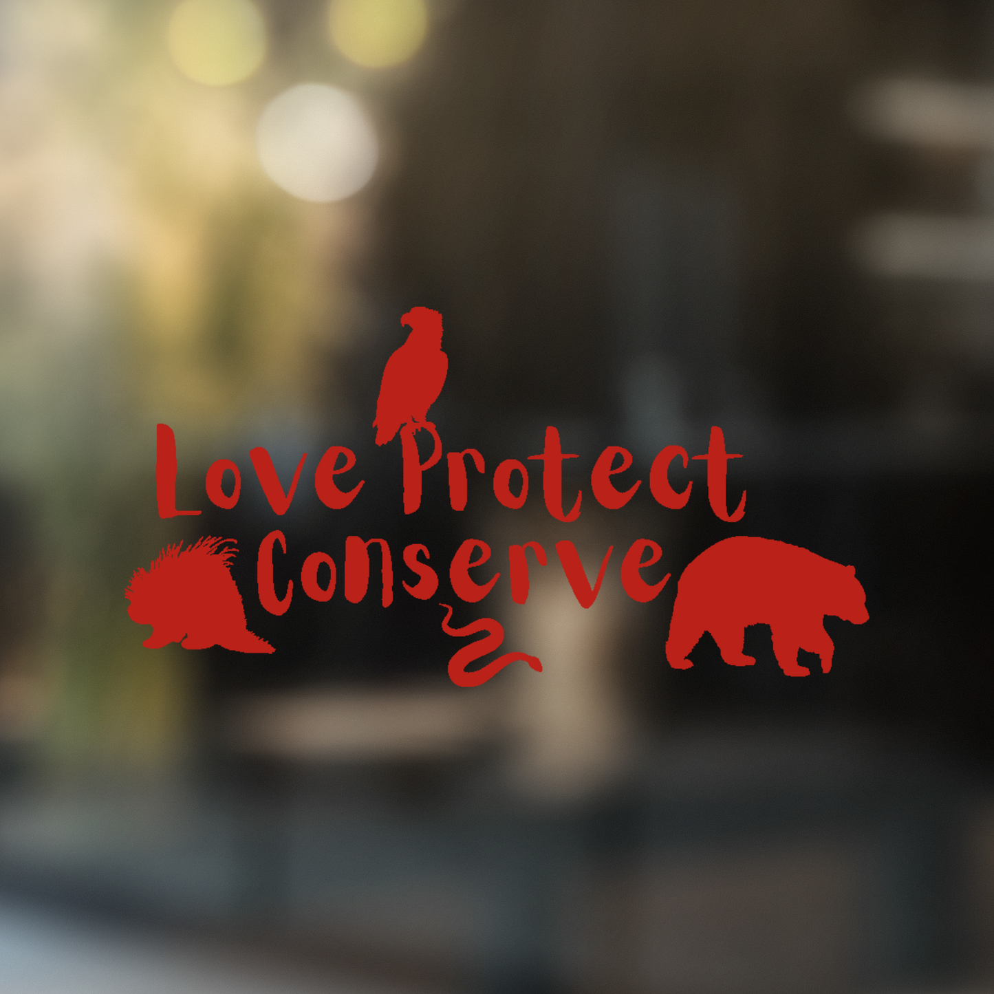 Morsa - Love Protect Conserve - Calcomanía de vinilo