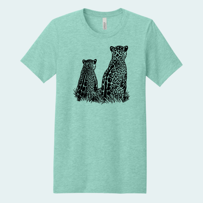 Two Jaguars -Fundraiser for Wild Cat Research and Management (Limited Edition for October) Unisex Bella + Canvas Tee