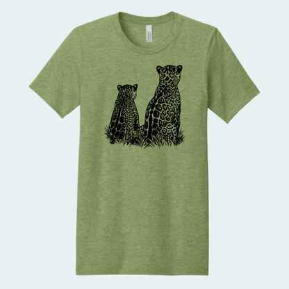 Two Jaguars -Fundraiser for Wild Cat Research and Management (Limited Edition for October) Unisex Bella + Canvas Tee