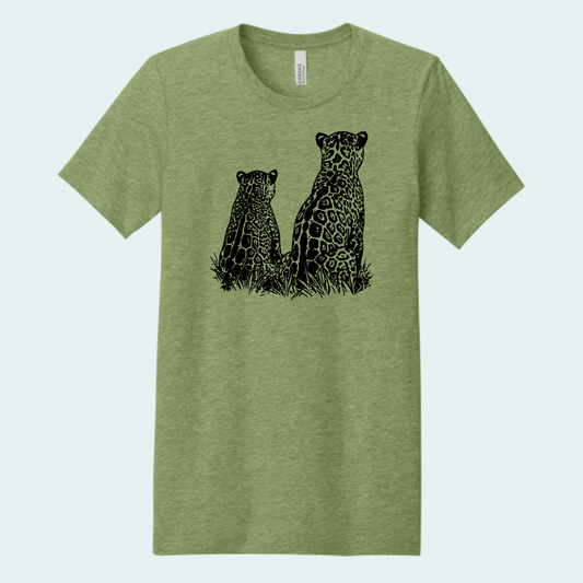 Two Jaguars -Fundraiser for Wild Cat Research and Management (Limited Edition for October) Unisex Bella + Canvas Tee