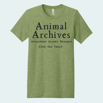 Animal Archives (Anonymous Animal Designs from the Vault) Unisex Bella + Canvas Tee