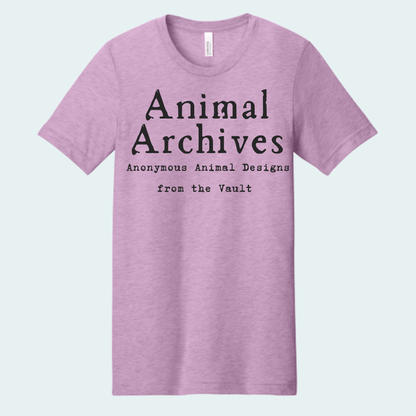 Animal Archives (Anonymous Animal Designs from the Vault) Unisex Bella + Canvas Tee