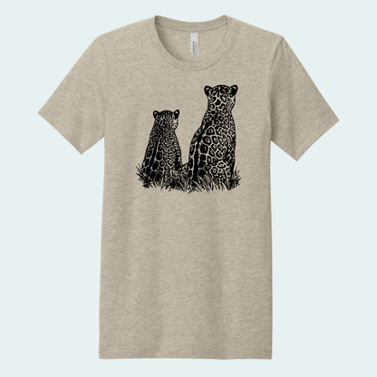Two Jaguars -Fundraiser for Wild Cat Research and Management (Limited Edition for October) Unisex Bella + Canvas Tee
