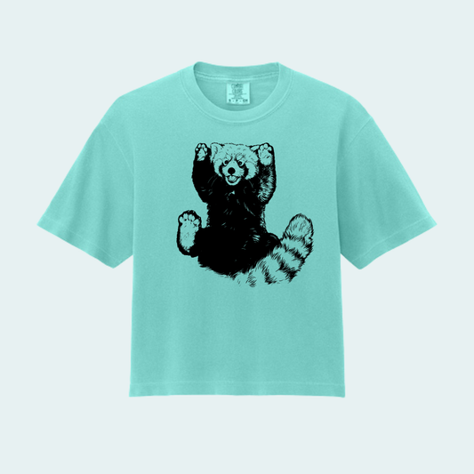 Red Panda - Paws UP (Limited Edition for September) Women’s Boxy Crop Tee