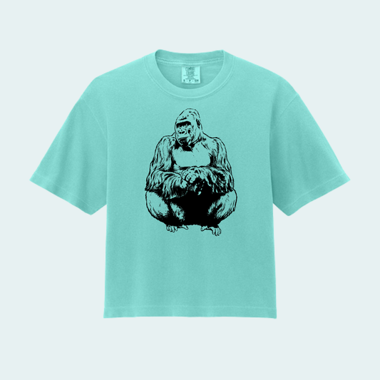 Western lowland Gorilla (Limited Edition for September) Women’s Boxy Crop Tee