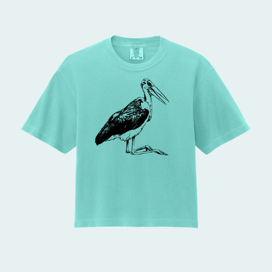 Marabou Stork (Limited Edition for August) Women’s Boxy Crop Tee