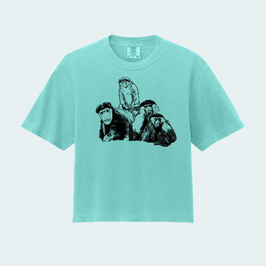 Colobus Mixed Species Fundraiser (Limited Edition for August) Women’s Boxy Crop Tee