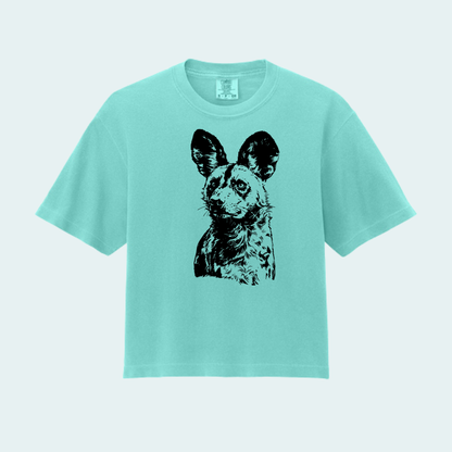 Kalahari African Wild Dog Conservation Trust Fundraiser (Limited Edition for September) Women’s Boxy Crop Tee