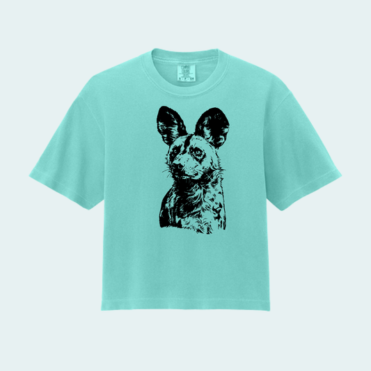 Kalahari African Wild Dog Conservation Trust Fundraiser (Limited Edition for September) Women’s Boxy Crop Tee