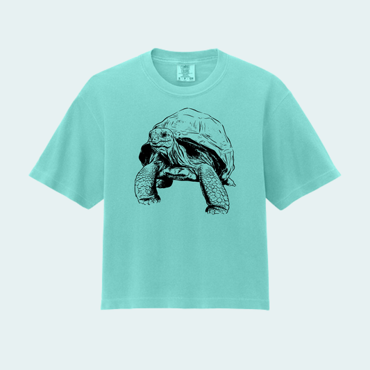 Aldabra Tortoise (Limited Edition for September) Women’s Boxy Crop Tee
