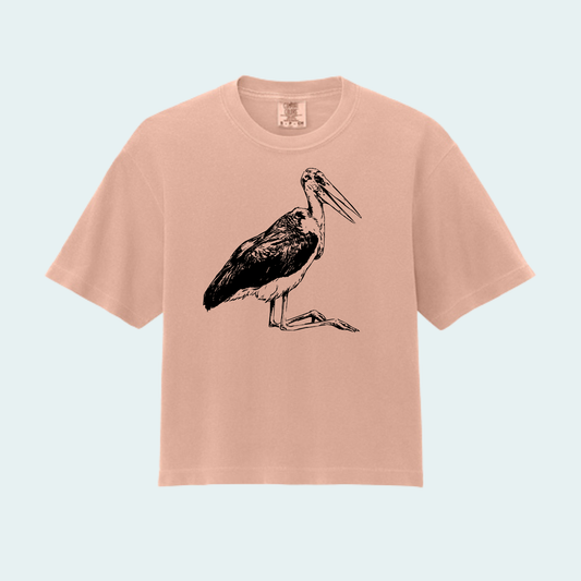 Marabou Stork (Limited Edition for August) Women’s Boxy Crop Tee