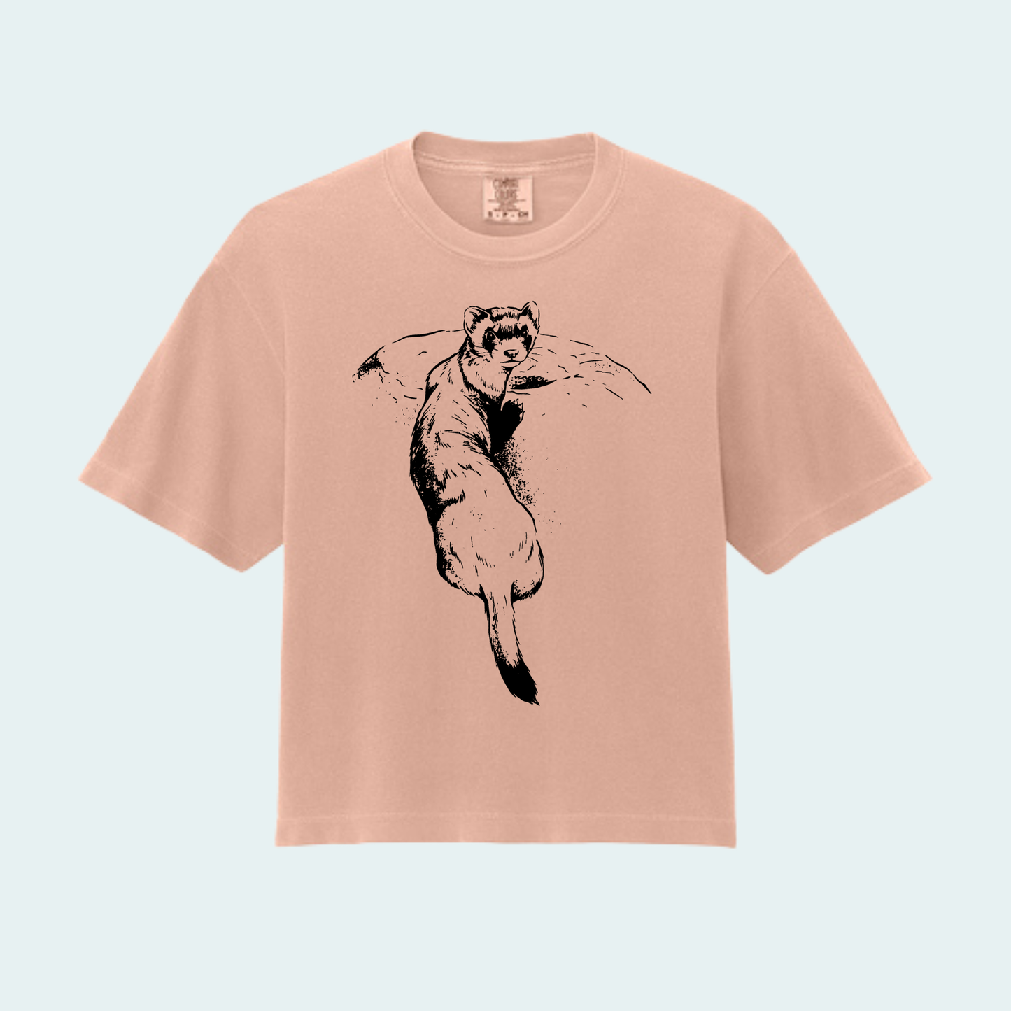 Black Footed Ferret (Limited Edition for September) Women’s Boxy Crop Tee