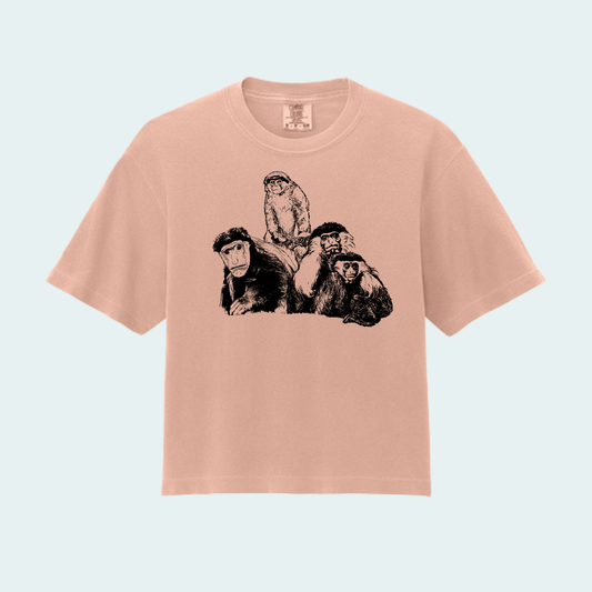 Colobus Mixed Species Fundraiser (Limited Edition for August) Women’s Boxy Crop Tee