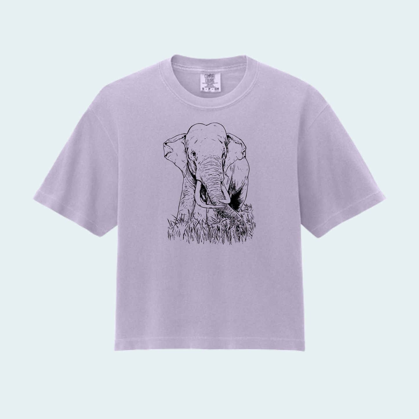 Asian Bull Elephant Fundraiser (Limited Edition for August) Women’s Boxy Crop Tee