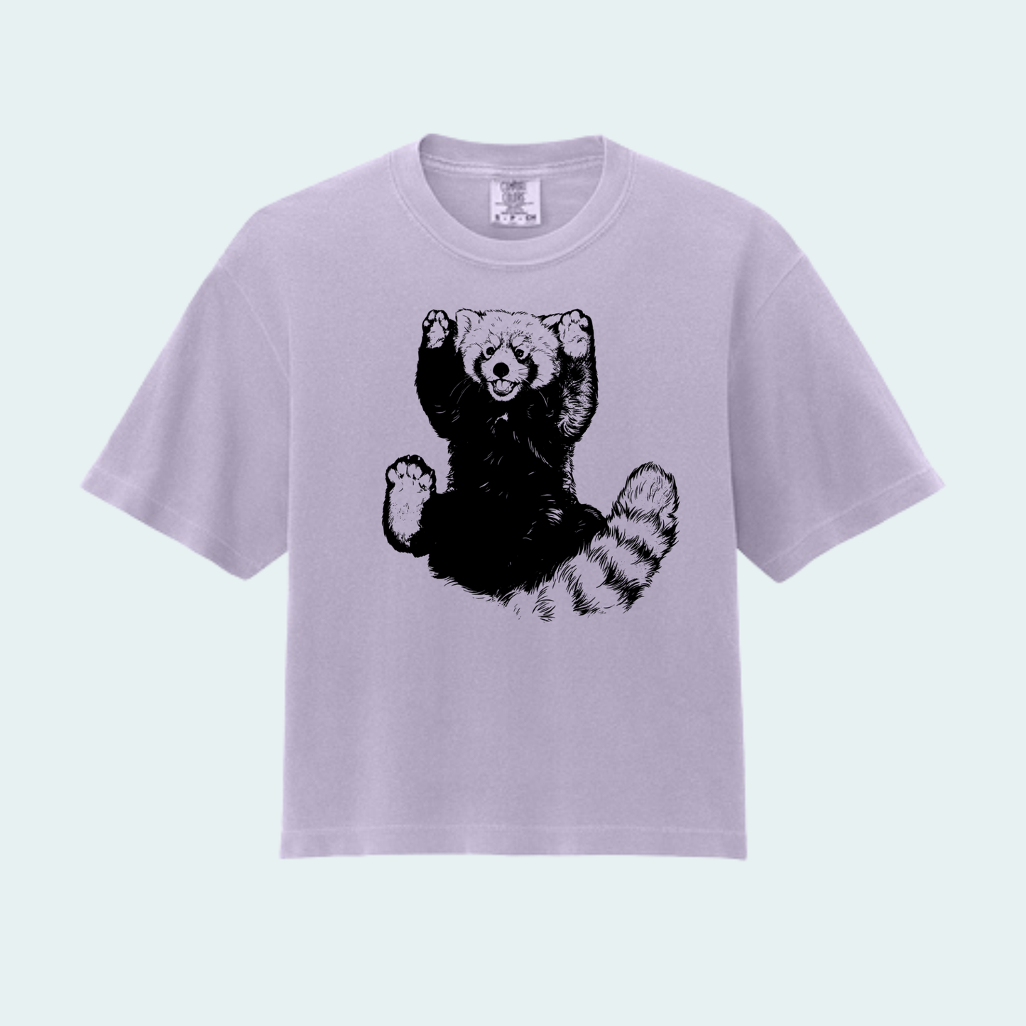 Red Panda - Paws UP (Limited Edition for September) Women’s Boxy Crop Tee