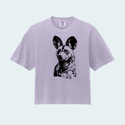 Kalahari African Wild Dog Conservation Trust Fundraiser (Limited Edition for September) Women’s Boxy Crop Tee