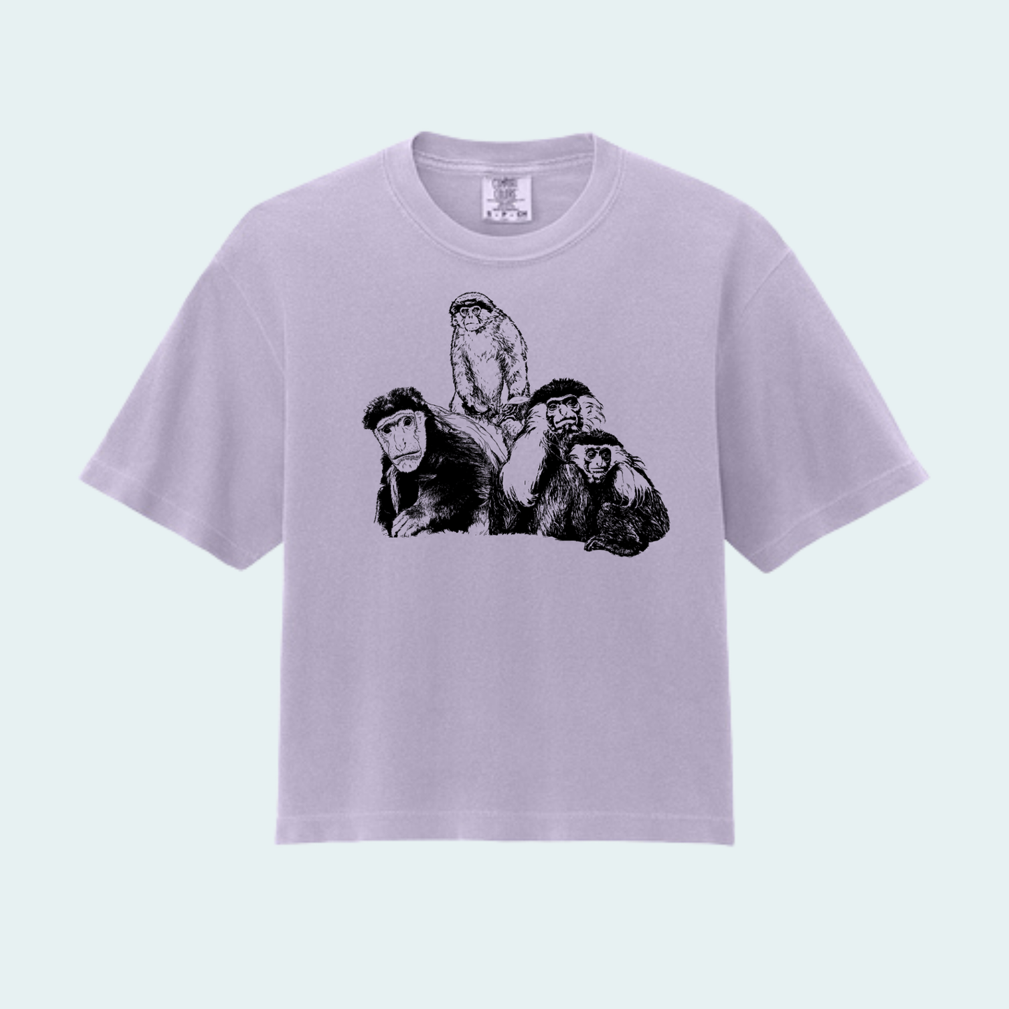 Colobus Mixed Species Fundraiser (Limited Edition for August) Women’s Boxy Crop Tee