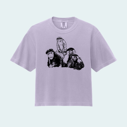 Colobus Mixed Species Fundraiser (Limited Edition for August) Women’s Boxy Crop Tee