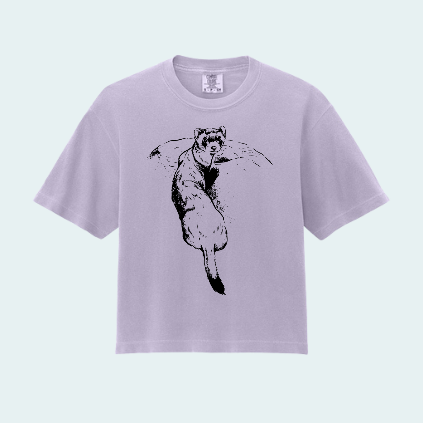 Black Footed Ferret (Limited Edition for September) Women’s Boxy Crop Tee
